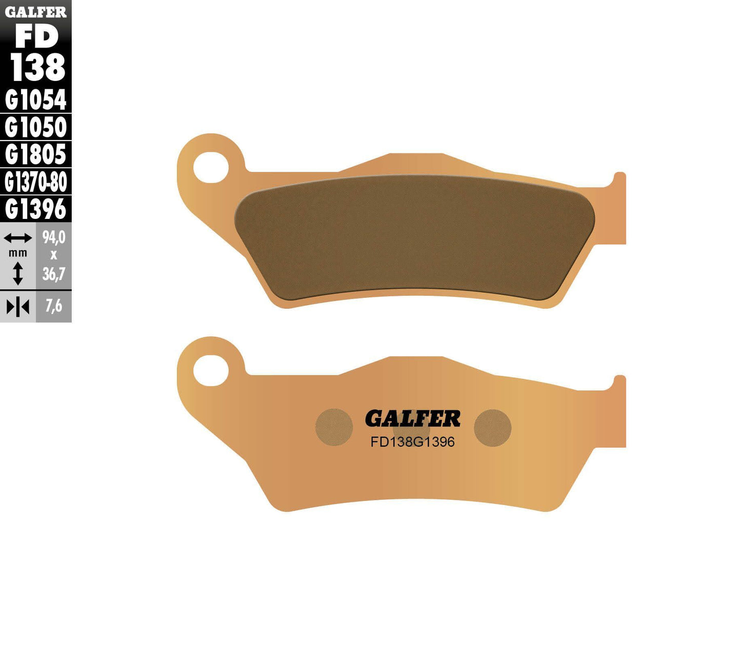 Galfer Brake Pads Sintered Fd138G1396