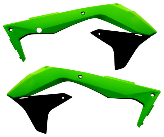 Acerbis Radiator Shrouds Green/Black • #24496-91089