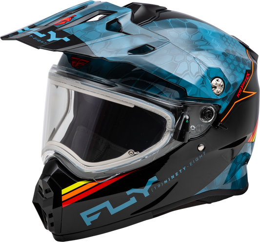 Fly Racing Trekker Cw Conceal Helmet Elec Shld Slate/Black/Red Lg