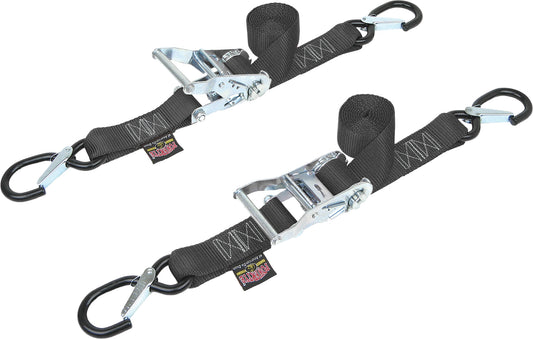 Powertye 1 1/2" Fat Ratchet Straps w/Secure Hooks