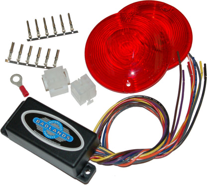 Namz Custom Cycle Run, Brake & Turn Signal Modules with Equalizer & Red Lens Kit