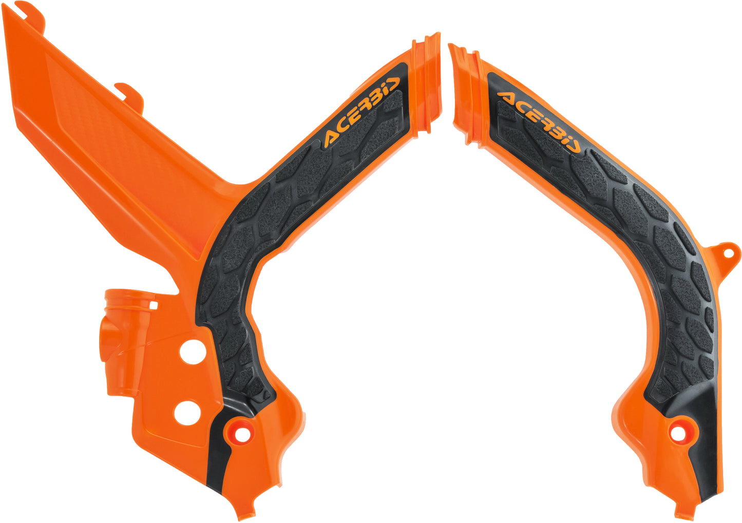 Acerbis X-Grip Frame Guards Orange/Black • #27831-55225