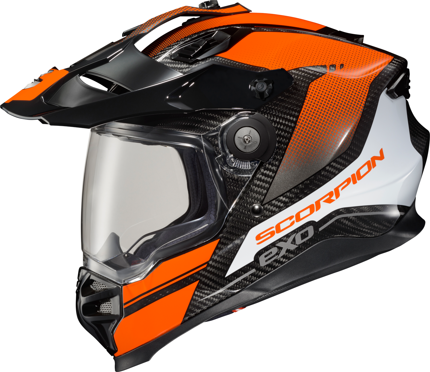 Scorpion Exo Xt9000 Carbon Full-Face Helmet Trailhead Orange Lg