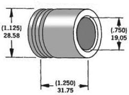 Harddrive Axle Spacer Zinc 41595-86 3/4"X1.25"