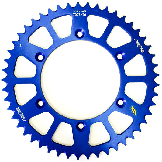 Sunstar Rear Sprocket Aluminum 49T-520 Blu Hon/Yam