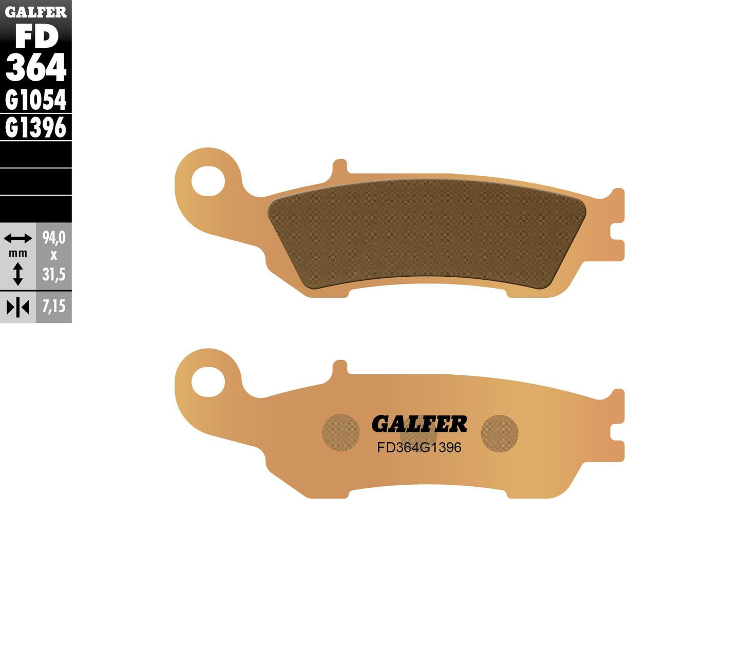 Galfer Brake Pads Sintered Fd364G1396