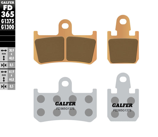 Galfer Brake Pads Sintered Ceramic Fd365G1375