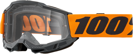 100-Percent Strata 2 Goggle Neon Orange Clear Lens