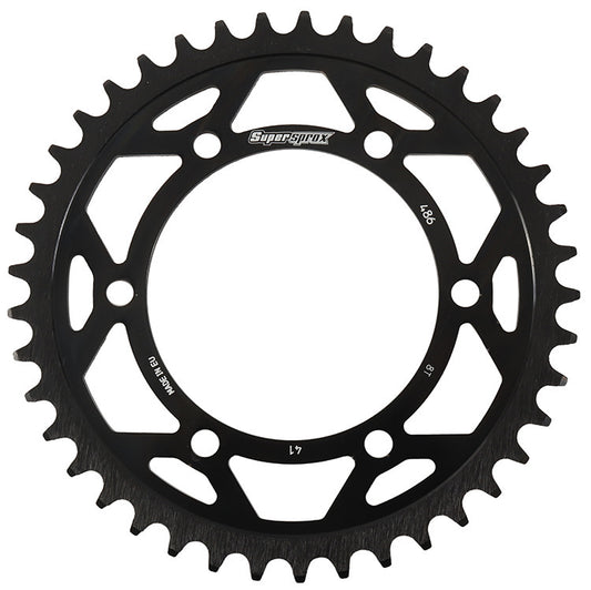 Supersprox Rear Edge Sprocket Steel 41T-520 Blk Hon/Kaw/Suz/Yam