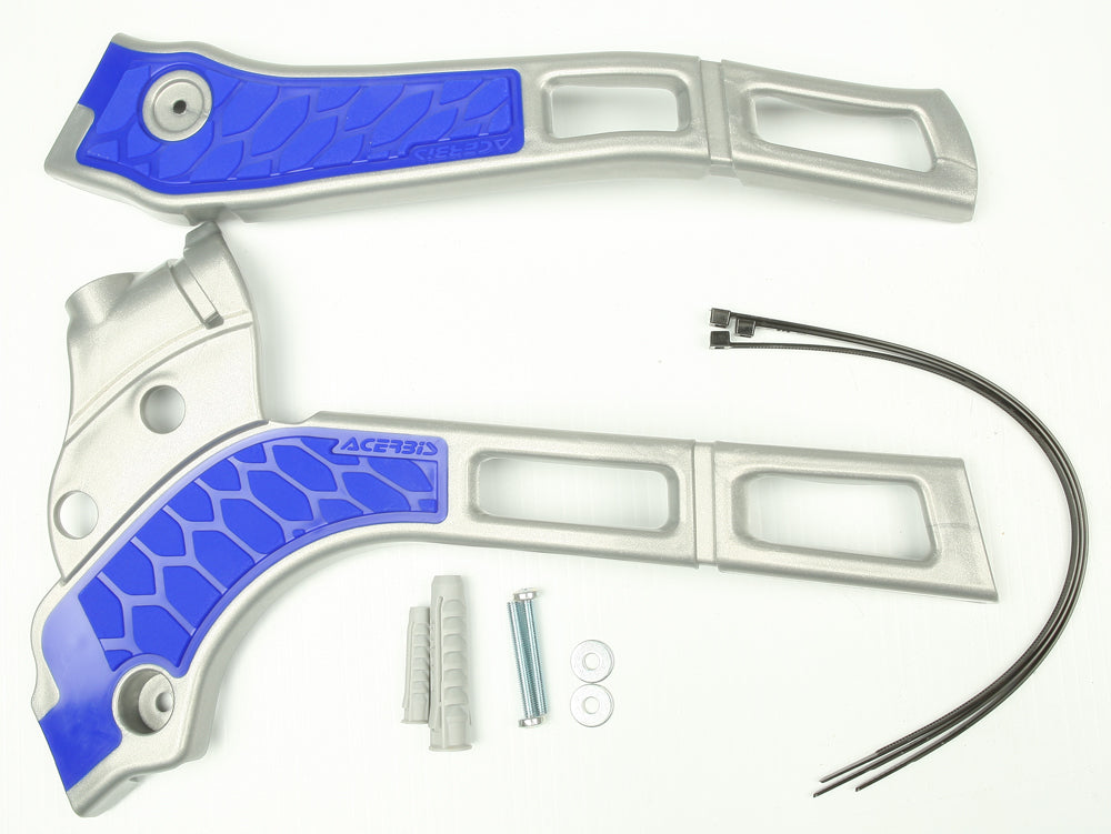 Acerbis X-Grip Frame Guard Silver/Blue • #23742-61404