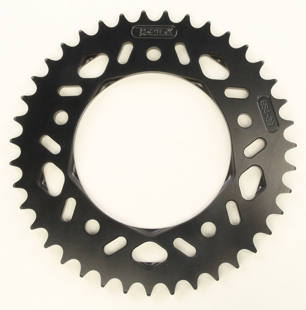 Vortex Rear F5 Sprocket Aluminum 39T-525 Blk Hc Yam