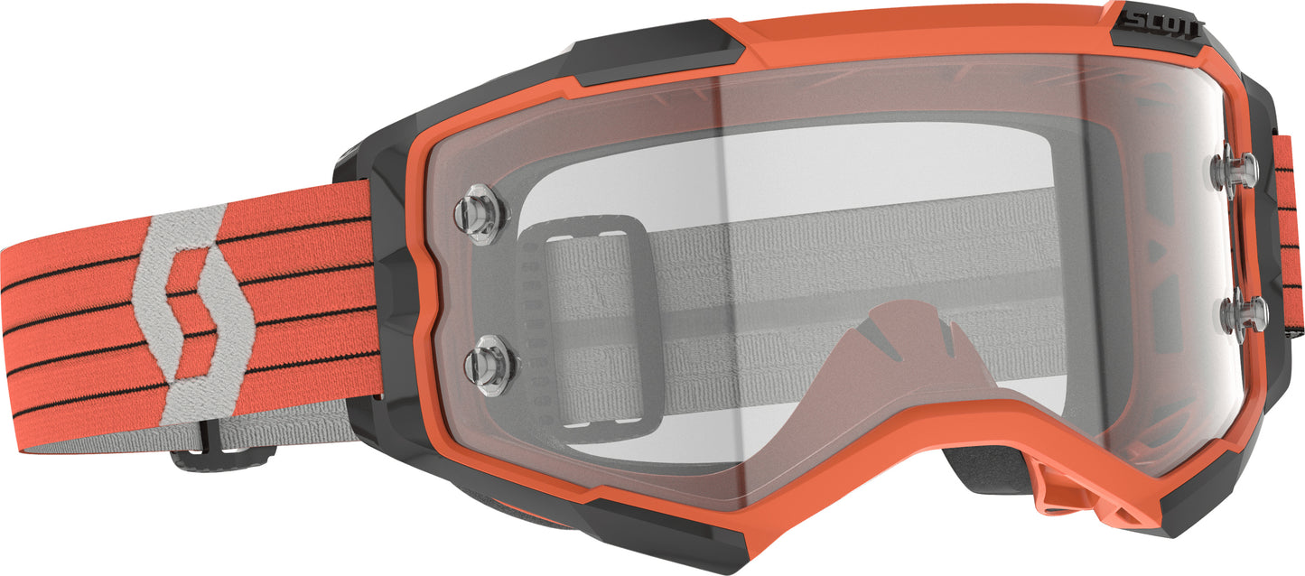 Scott Fury Goggle Orange/Grey Clear Works