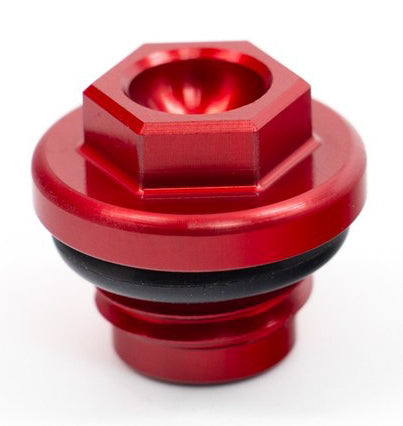 Works Oil Filler Plug Red • #66-24077