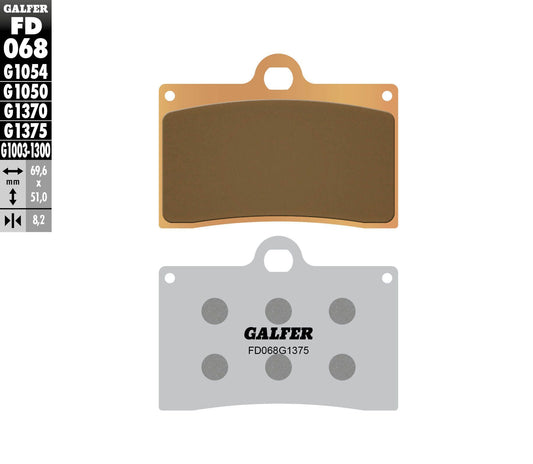 Galfer Brake Pads Semi Metallic Fd068G1054