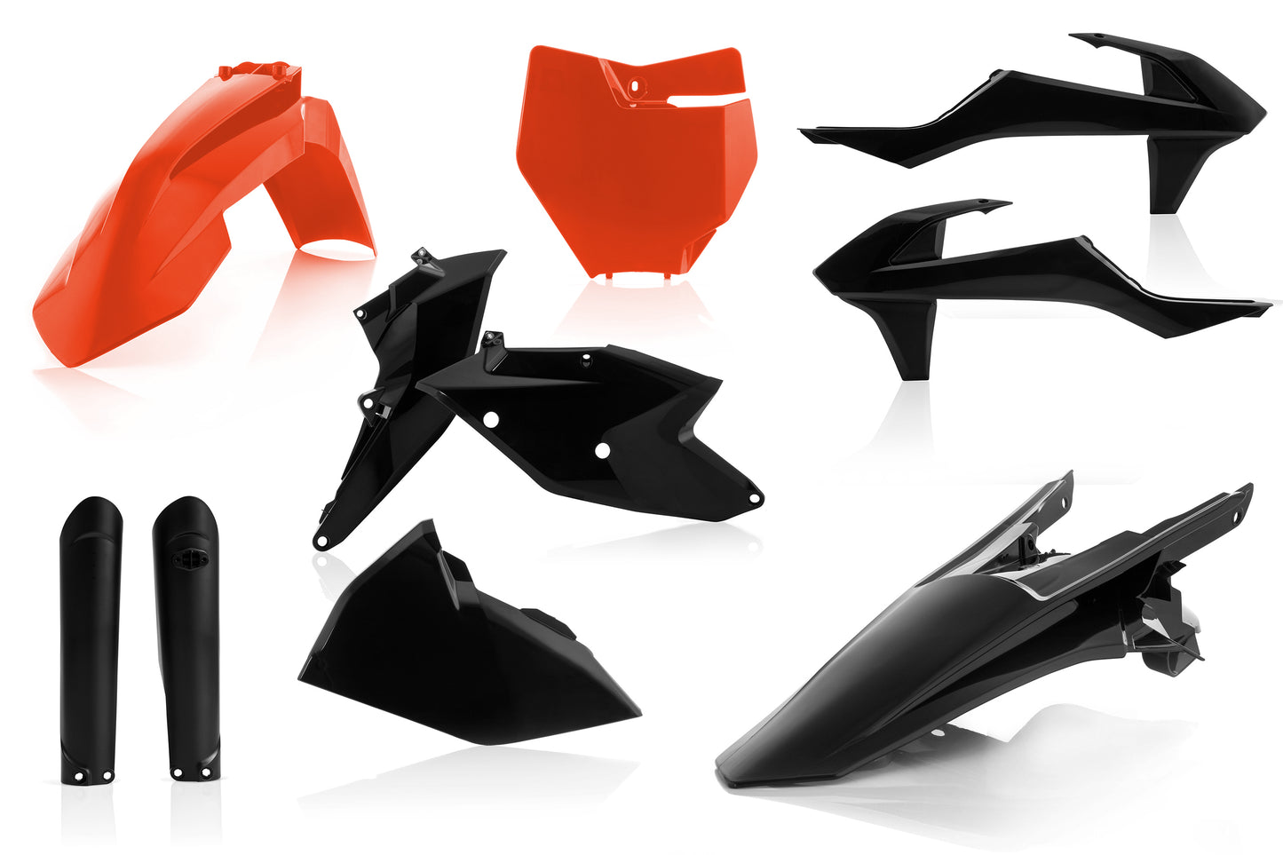 Acerbis Full Plastic Kit Orange/Black • #24210-65225