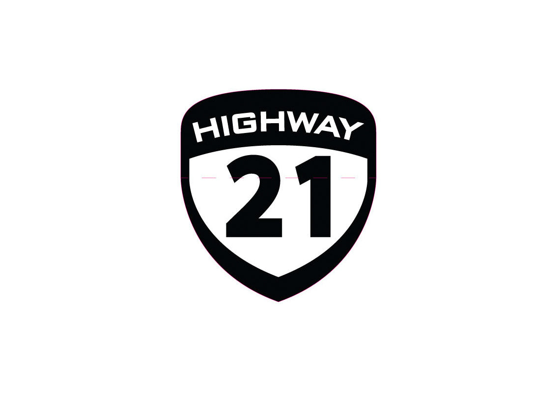 Highway 21 Shield Die Cut Stickers