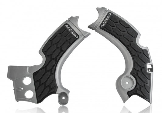 Acerbis X-Grip Frame Guard Silver/Black • #26575-91015