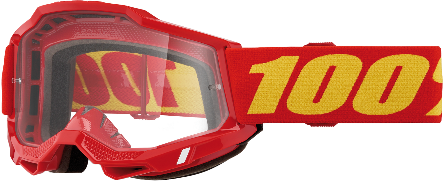 100-Percent Accuri 2 Goggle Red Clear Lens