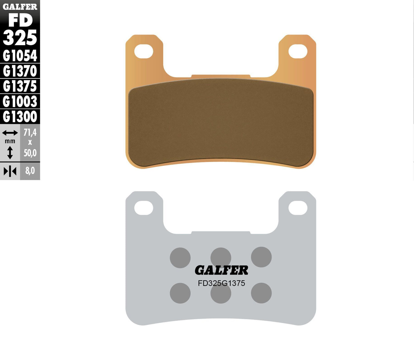 Galfer Brake Pads Sintered Ceramic Fd325G1375