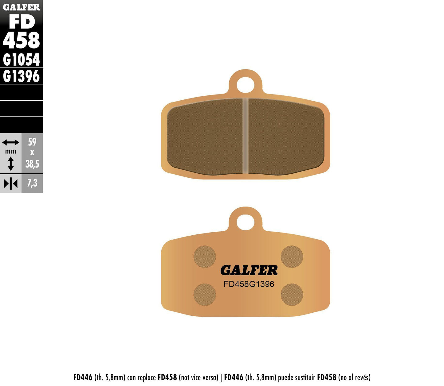 Galfer Brake Pads Sintered Fd458G1396