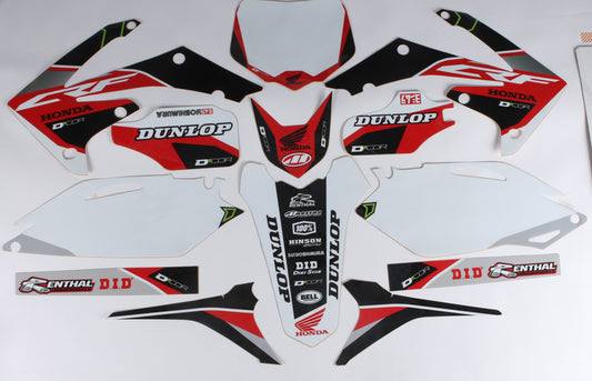 D-Cor Honda Raceline Graphics Complete Kit White