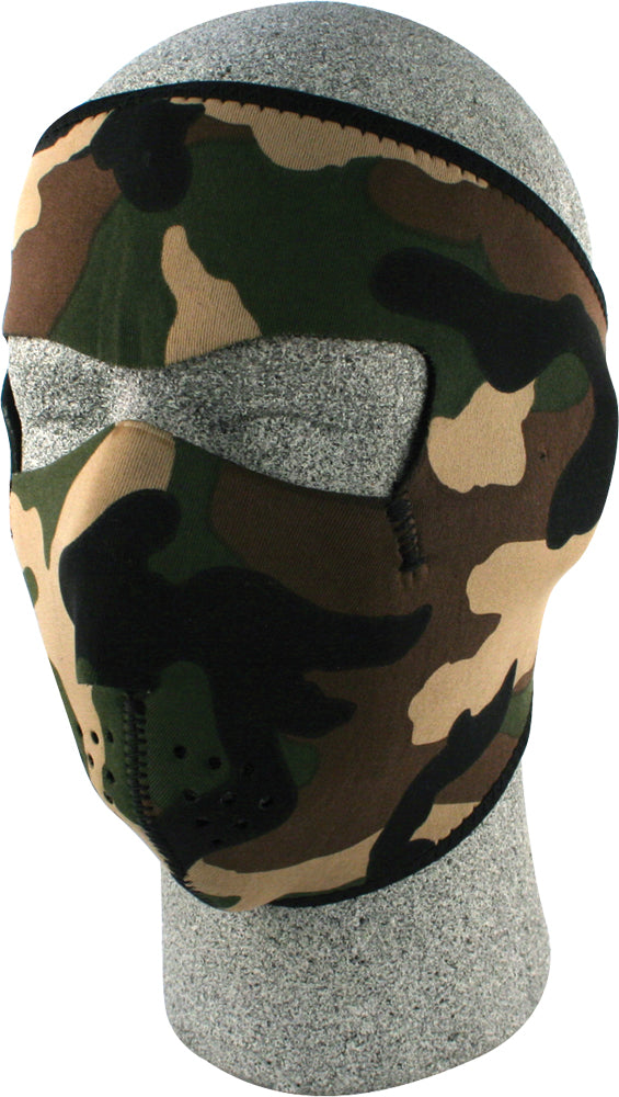 Zan Full Face Mask Woodland Camo