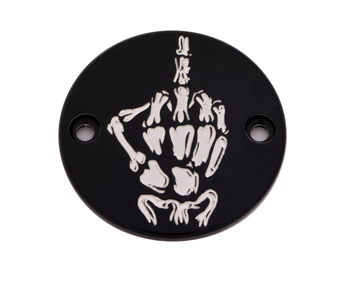 Custom Engraving M8 Timer Cover Bone Finger Black