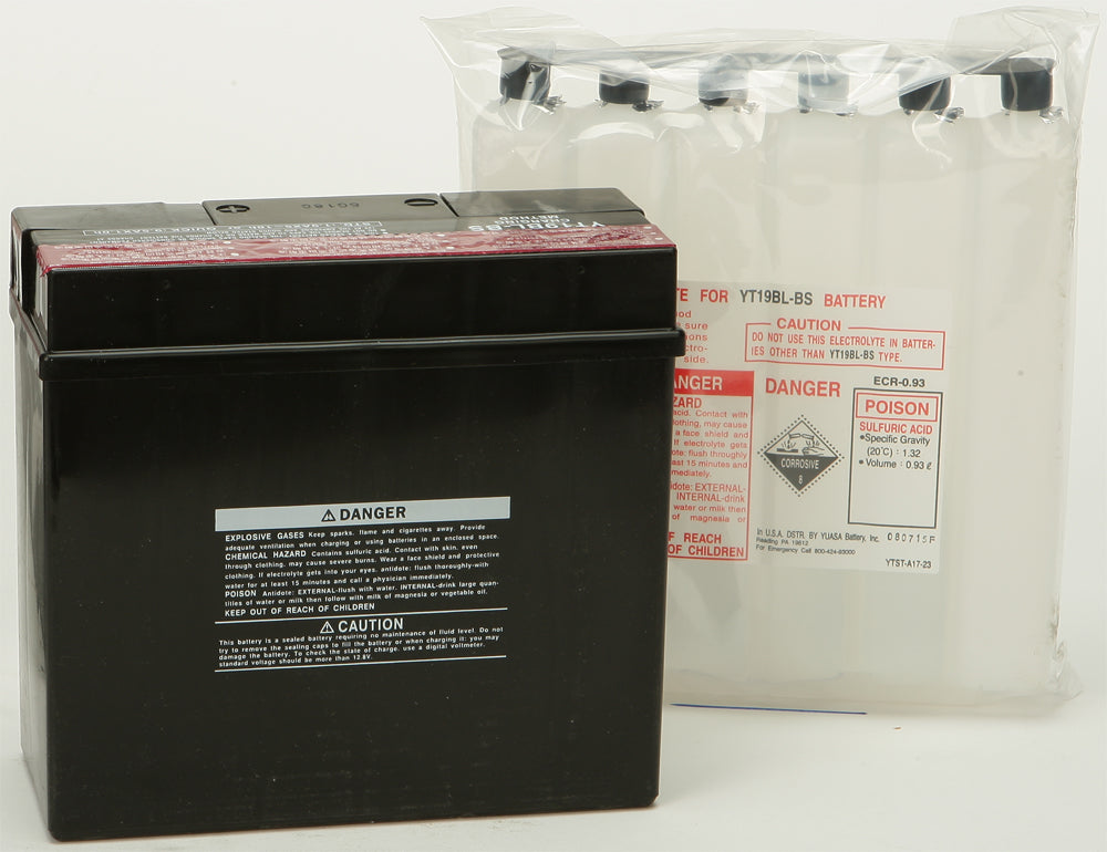 Yuasa Battery Yt19Bl-Bs Maintenance Free