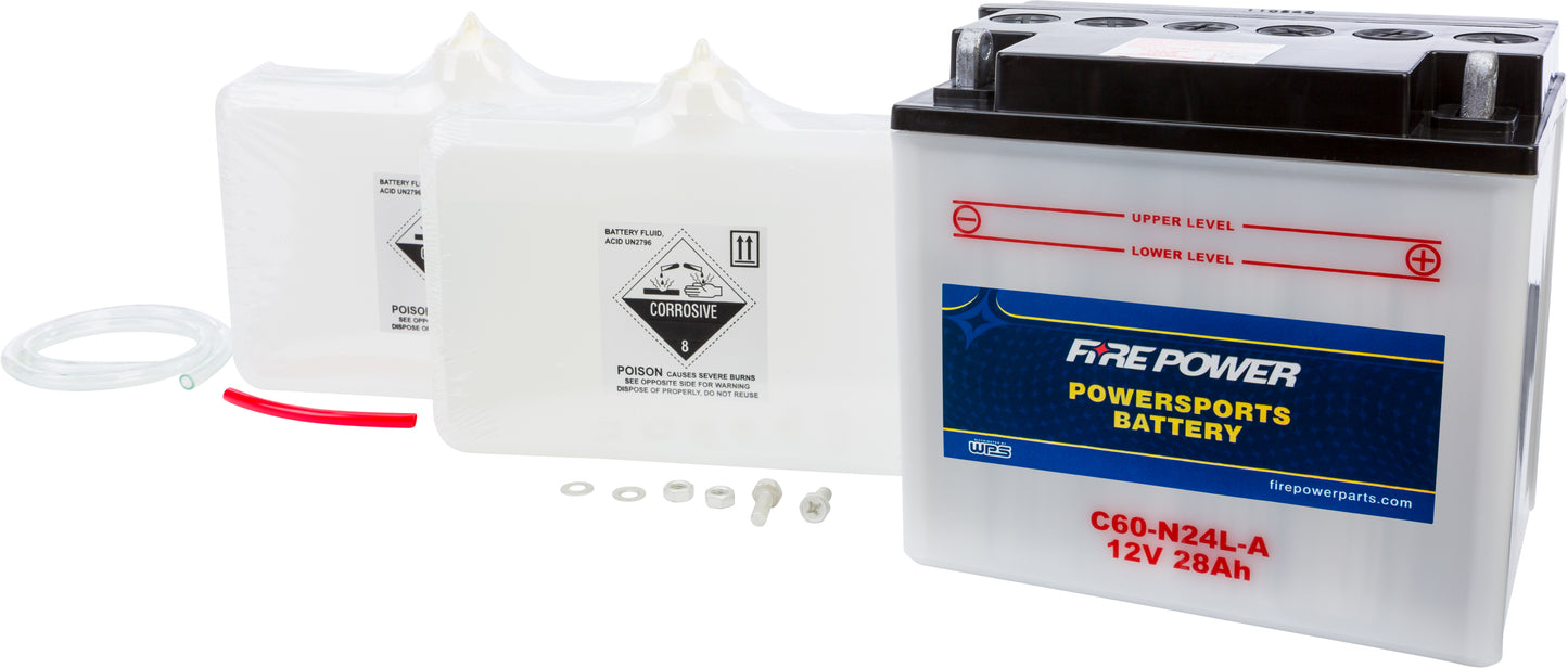 Fire Power Battery W/Acid C60-N24L-A 12V Heavy Duty