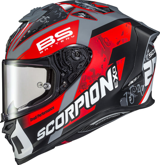 SCORPION EXO-R1 AIR FULL FACE HELMET QUARTARARO RED XL