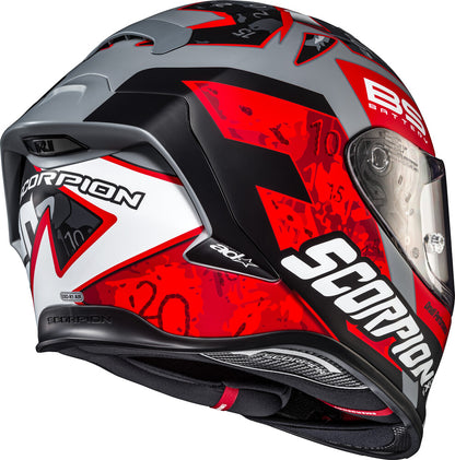 SCORPION EXO-R1 AIR FULL FACE HELMET QUARTARARO RED XL