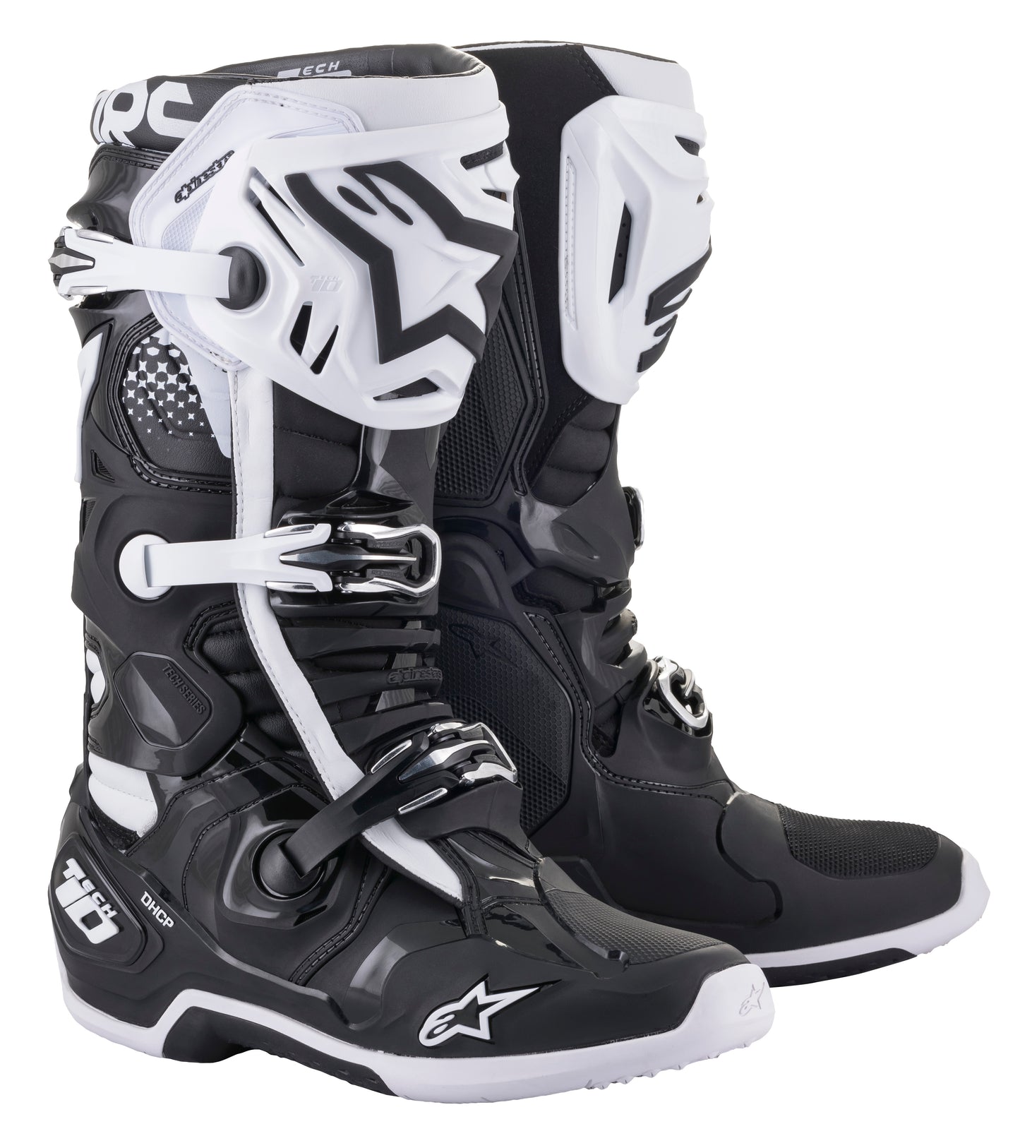 Alpinestars Tech 10 Boots Black/White Sz 12