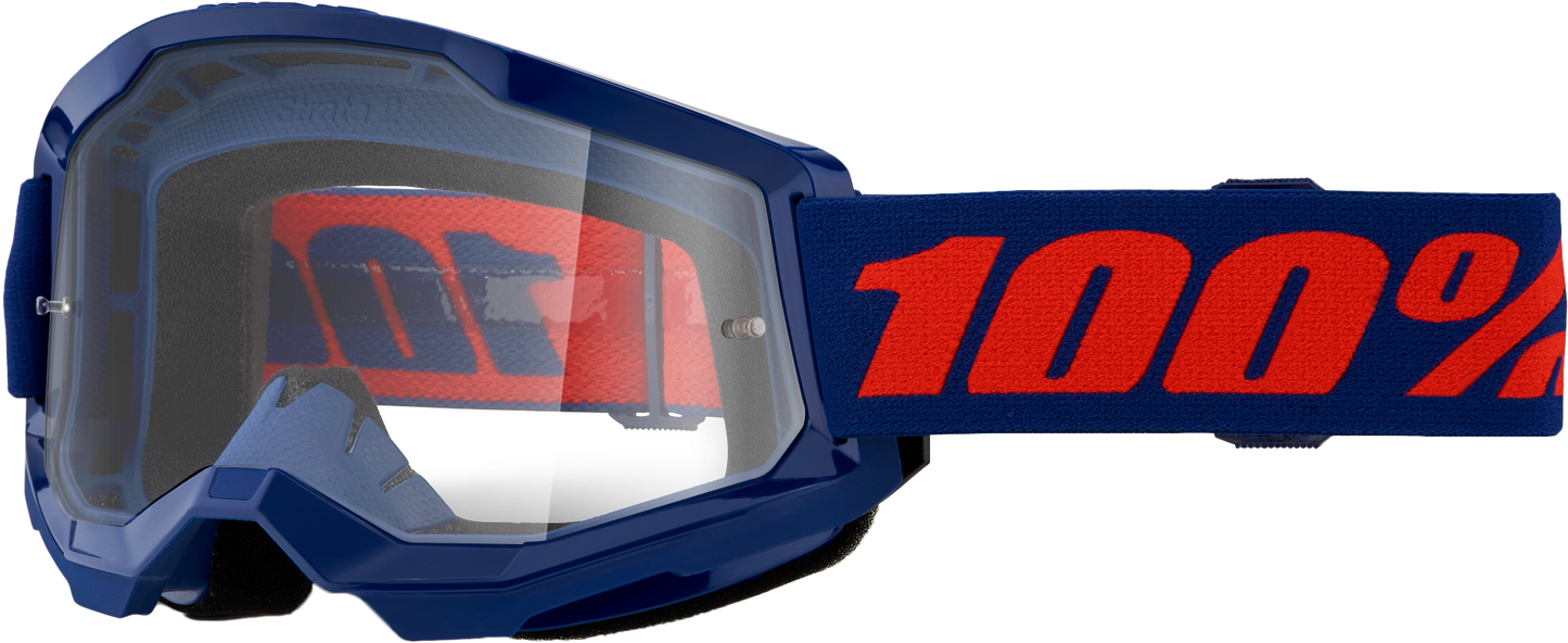 100-Percent Strata 2 Goggle Navy Clear Lens