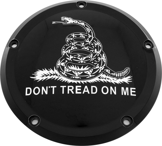 Custom Engraving 7   M8 Flt/Flh Derby Cover Don'T Tread Black