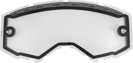 Fly Racing Dual Lens W/Vents And Post Clear