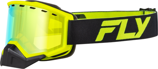 Fly Racing Focus Snow Goggle Black/Hi-Vis W/ Gold Mirror/Yellow Lens