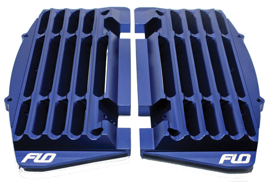 Flo Motorsports High Flow Radiator Braces Blue • #122-8072