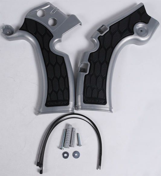 Acerbis X-Grip Frame Guard Silver/Black • #23742-71015