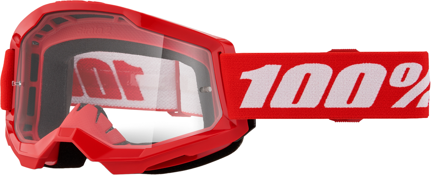 100-Percent Strata 2 Goggle Red Clear Lens