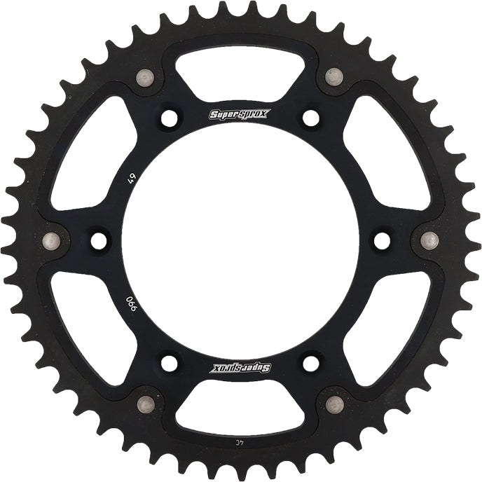 Supersprox Rear Stealth Sprocket Alu/Stl 49T-520 Blk Husq/Ktm