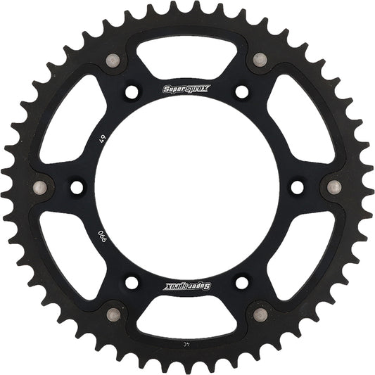 Supersprox Rear Stealth Sprocket Alu/Stl 49T-520 Blk Husq/Ktm