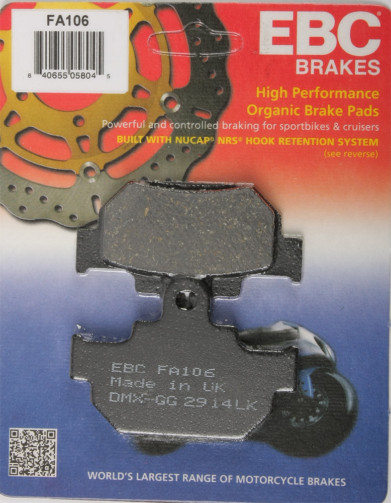 Ebc Brake Pads Fa106 Organic