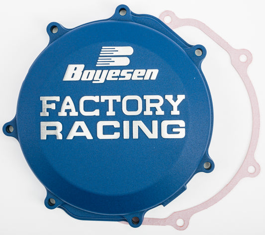 Boyesen Factory Racing Clutch Cover Blue • #59-7214L