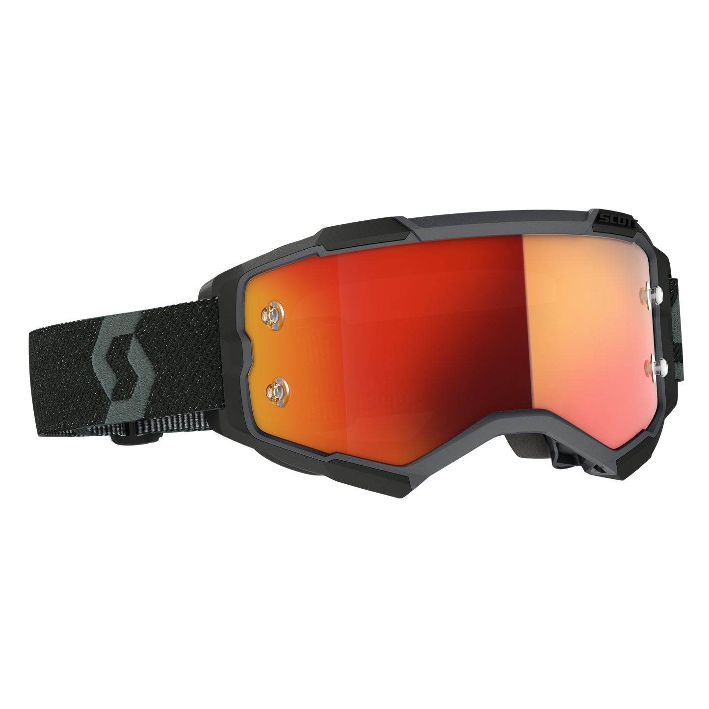 Scott Fury Goggle Black Orange Chrome Works Lens