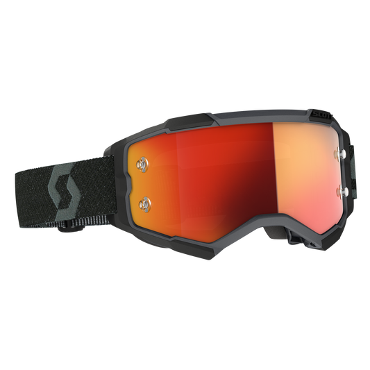 Scott Fury Goggle Black Orange Chrome Works Lens