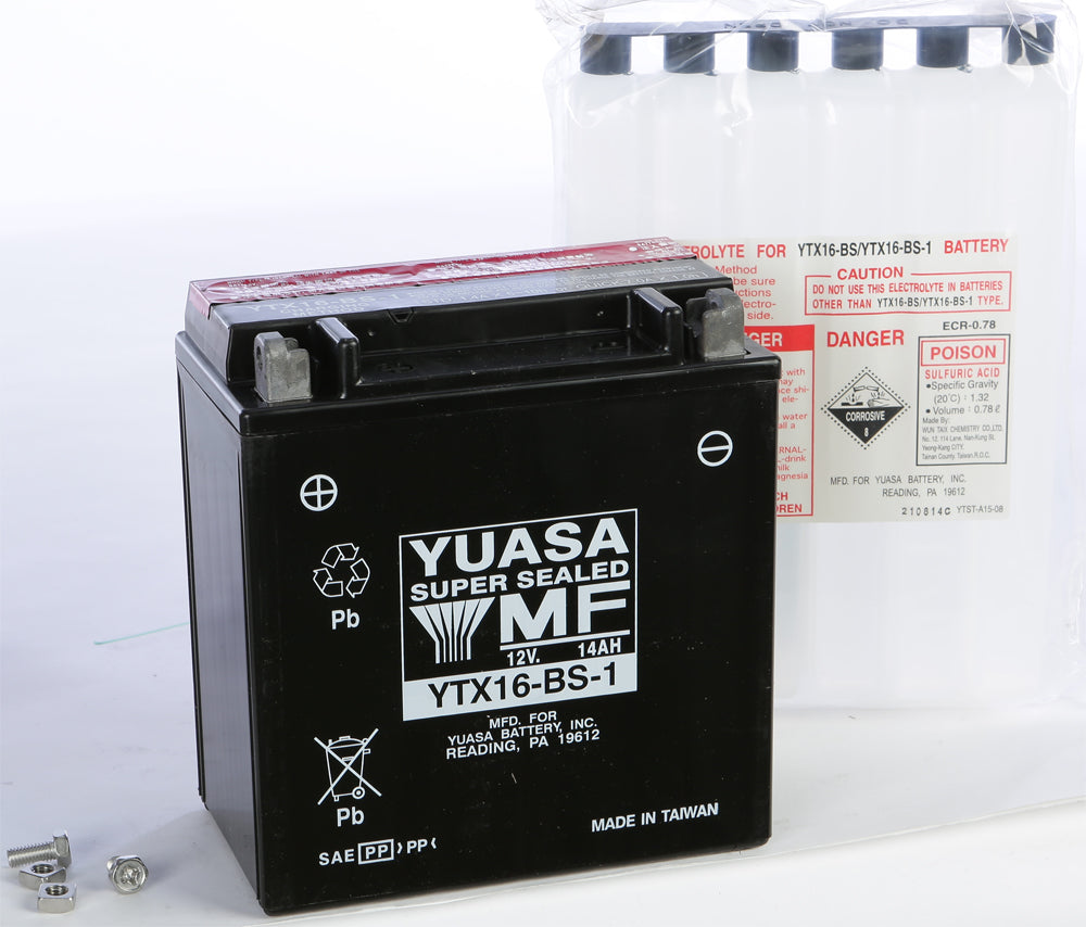 Yuasa Battery Ytx16-Bs-1 Maintenance Free