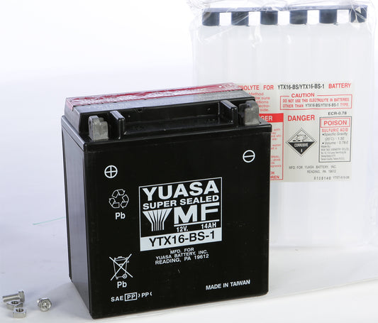 Yuasa Battery Ytx16-Bs-1 Maintenance Free