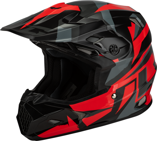 Gmax Mx-96 Splinter Helmet Black/Red 2X