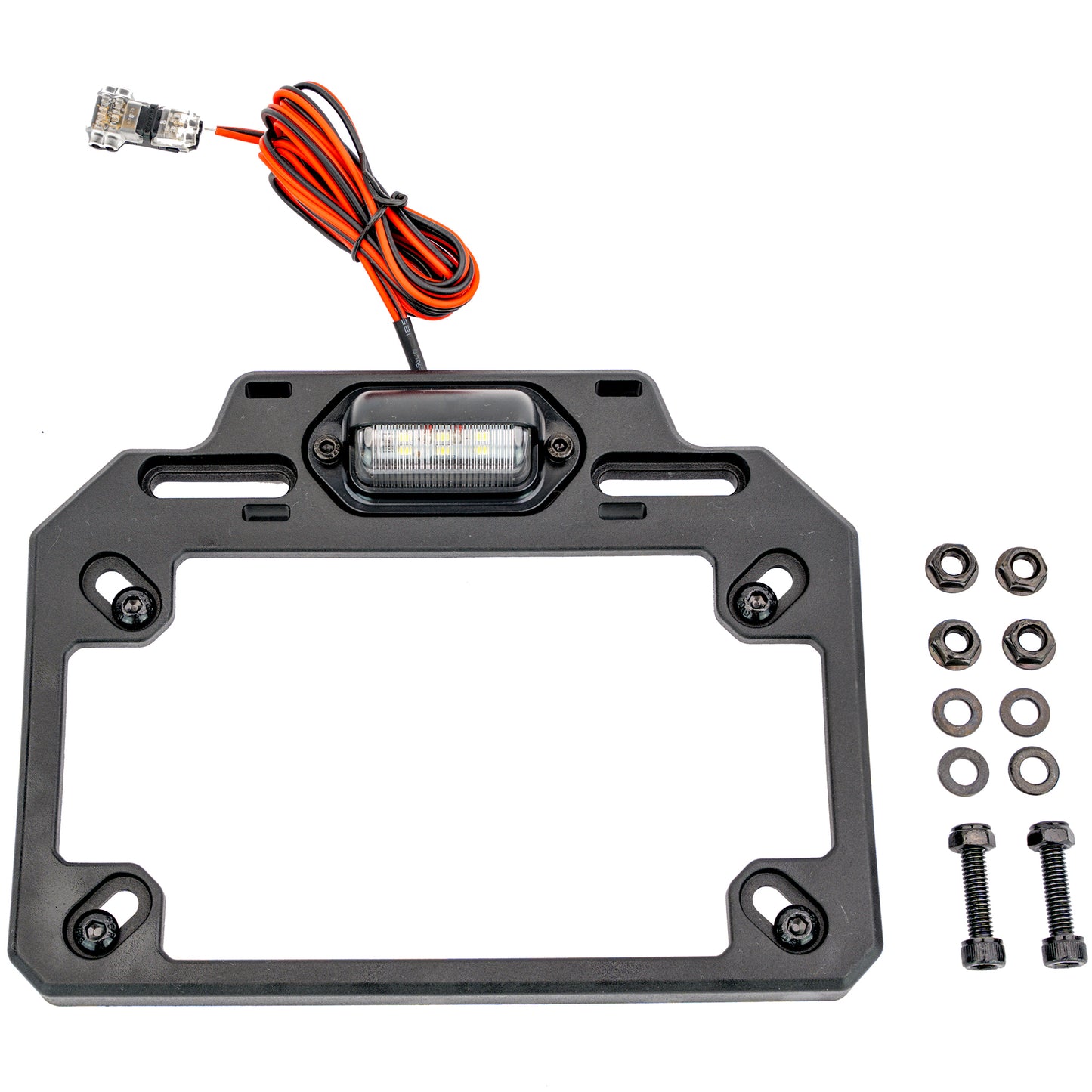 Atv Tek Adjustable License Plate Bracket w/ LED Light