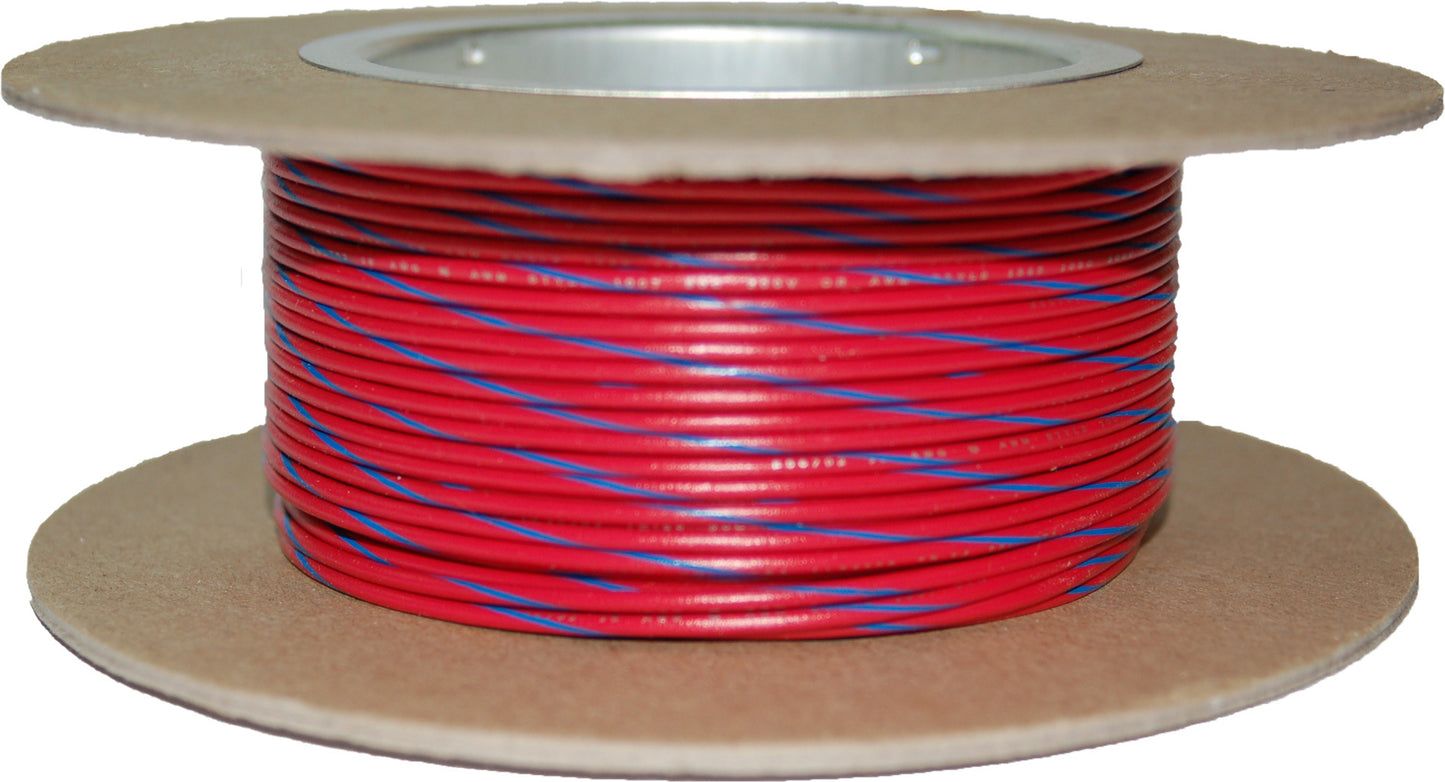 Namz Custom Cycle #18-Gauge Red/Blue Stripe 100' Spool Of Primary Wire